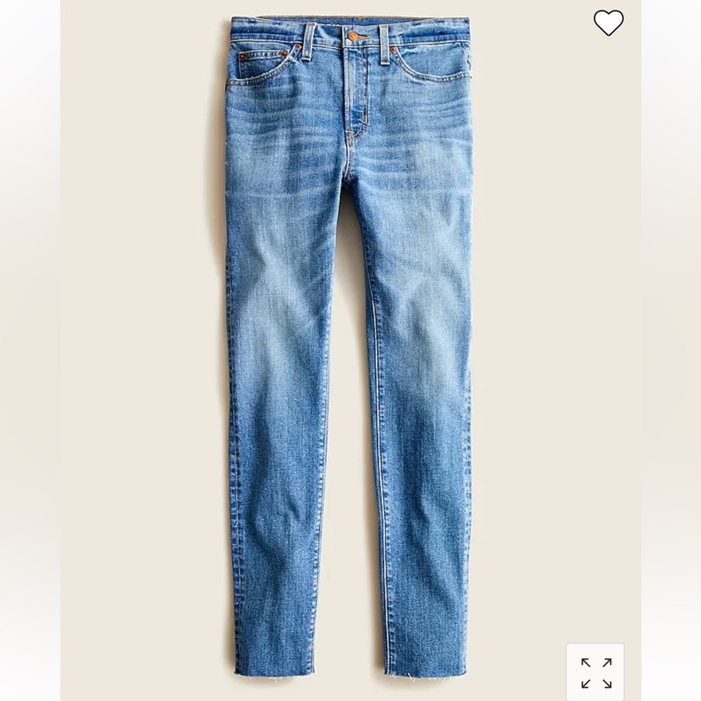 J Crew 10" highest-rise toothpick jean in Bay wash. Size 30. Very gently used.